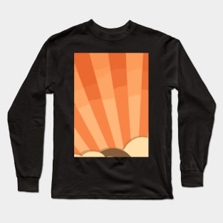 Orange Clouds Long Sleeve T-Shirt